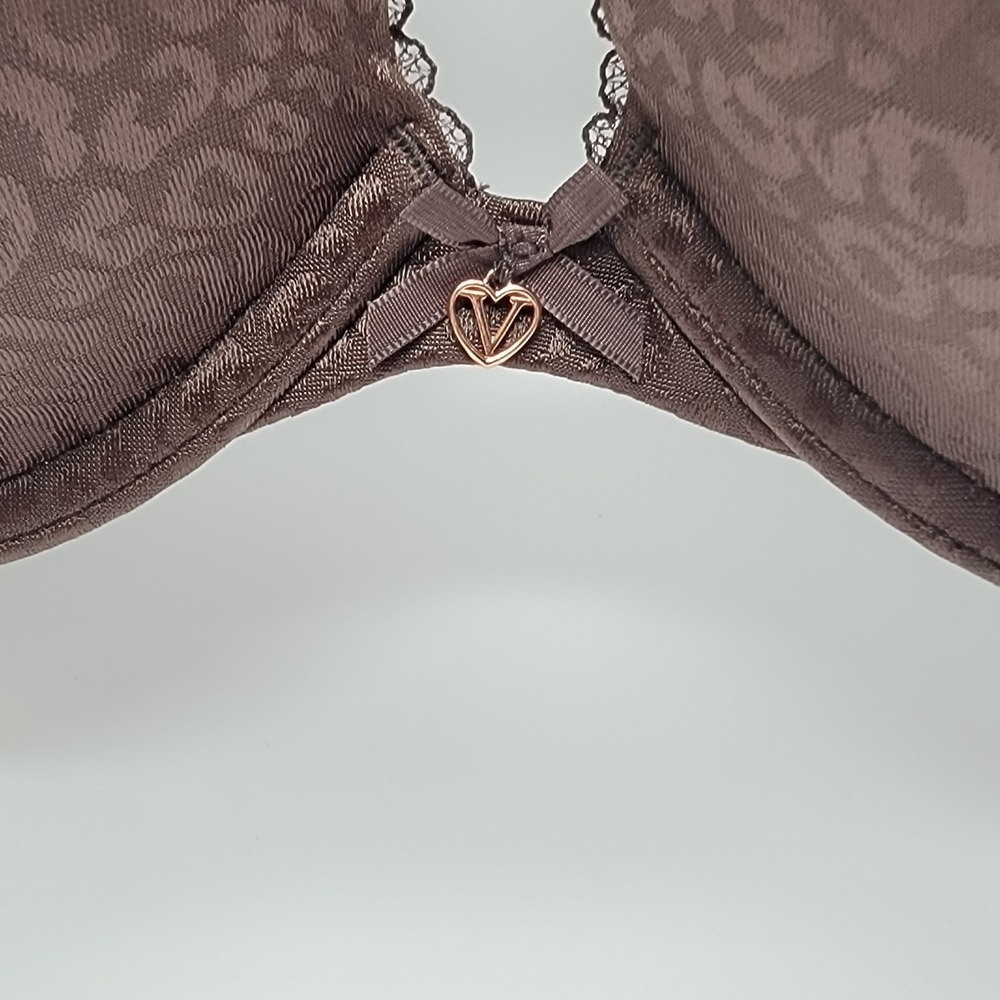 Victoria's Secret Body by Victoria Push Up Bra 36C French Roast Brown Leopard - Picture 9 of 9